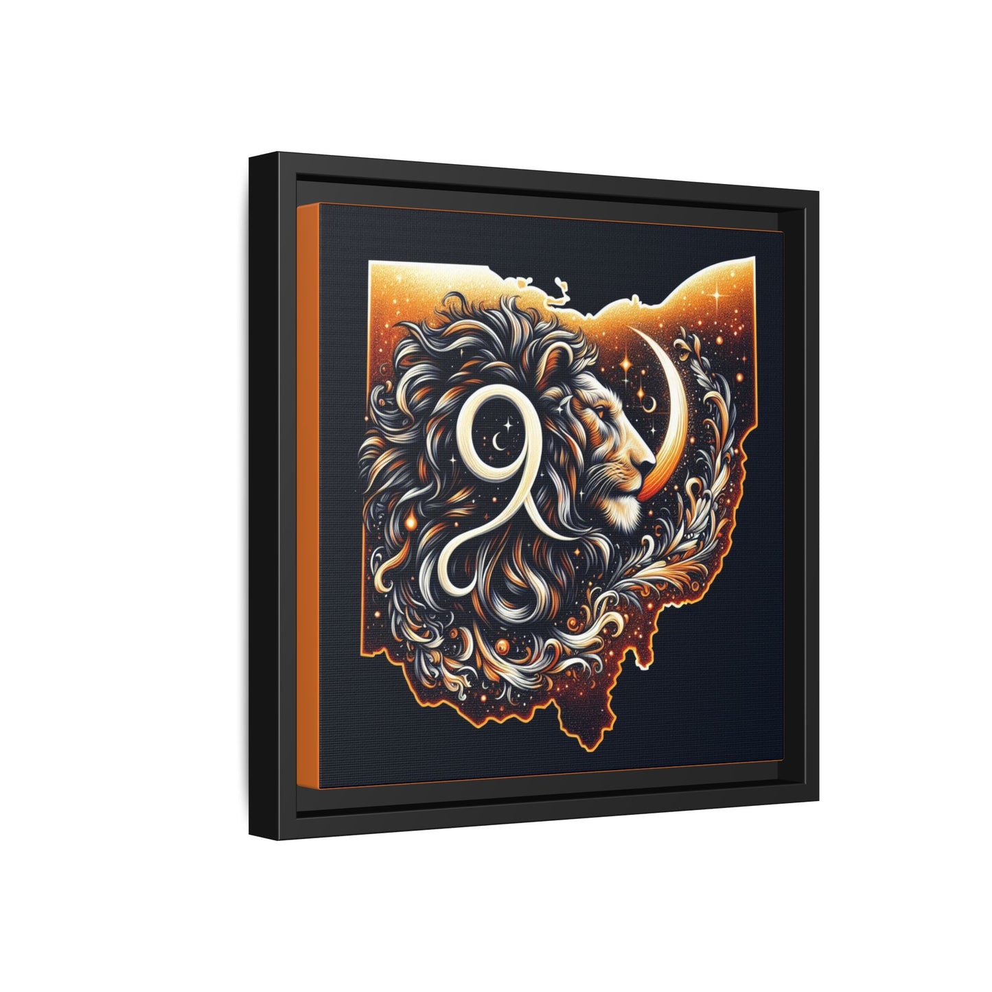 Ohio Leo Zodiac Print Matte Canvas, Framed (Multi-color)