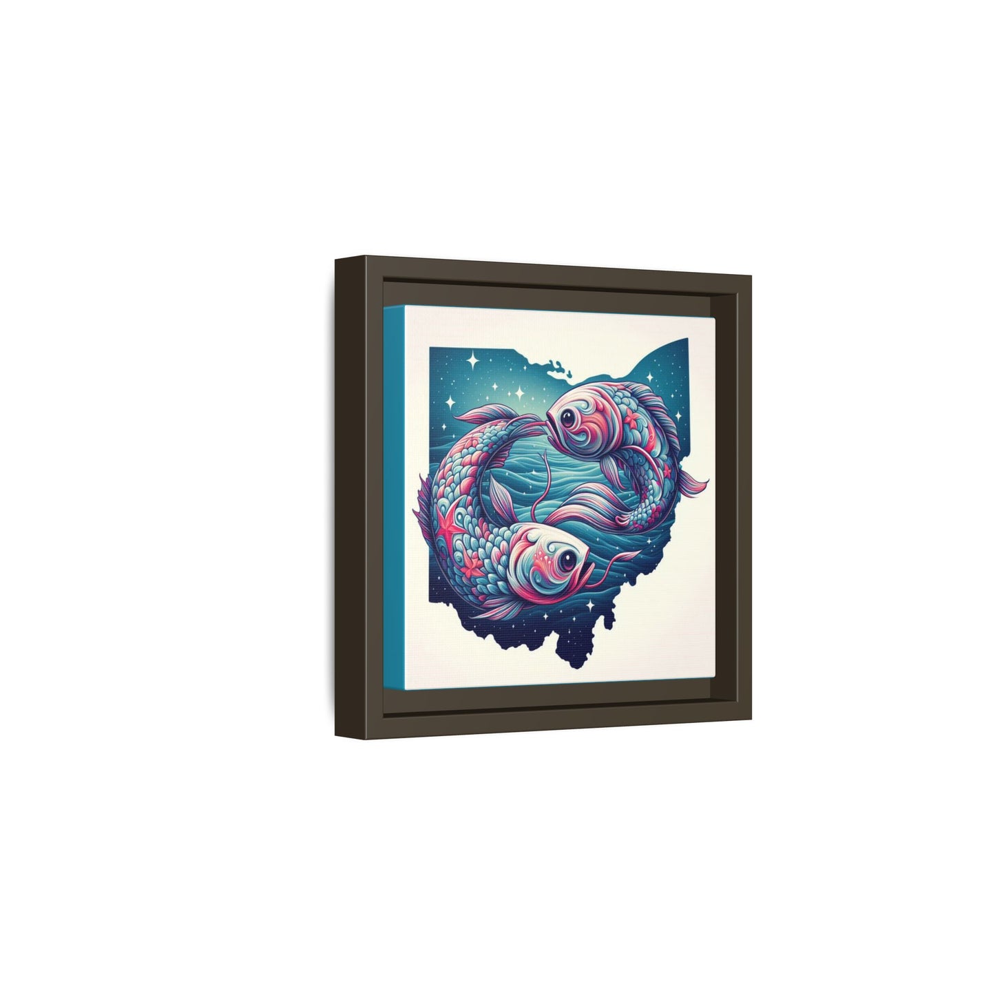 Vibrant Koi Fish Canvas Print - Framed Ohio Art