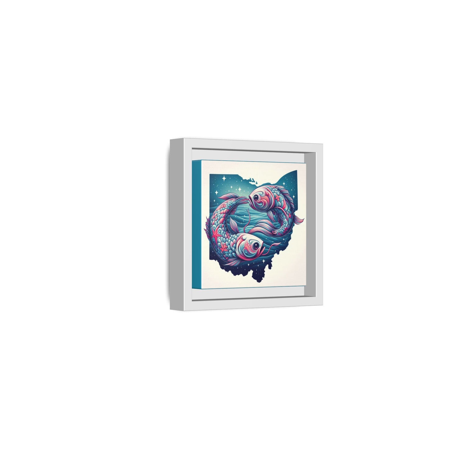 Vibrant Koi Fish Canvas Print - Framed Ohio Art