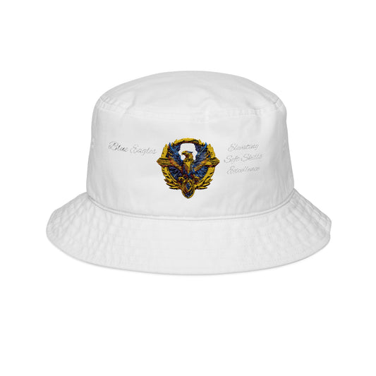 Blue Eagle Embroidered Bucket Hat with Motivational Quotes, Stylish Hat, Summer Accessory, Gift for Him/Her, Outdoor Bucket Hat