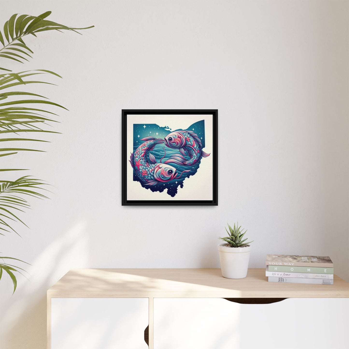 Vibrant Koi Fish Canvas Print - Framed Ohio Art