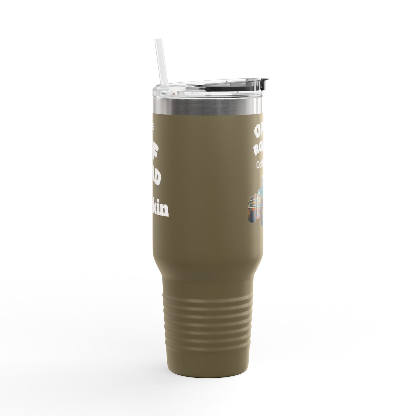 I Love Truckin Off Road Insulated Travel Mug - 40oz Mug for Adventure Lovers, Road Trip Coffee Cup, Outdoor Camping Drinkware, Perfect Gift for Him
