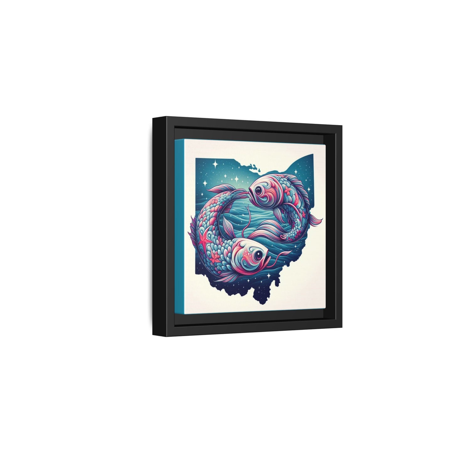 Vibrant Koi Fish Canvas Print - Framed Ohio Art