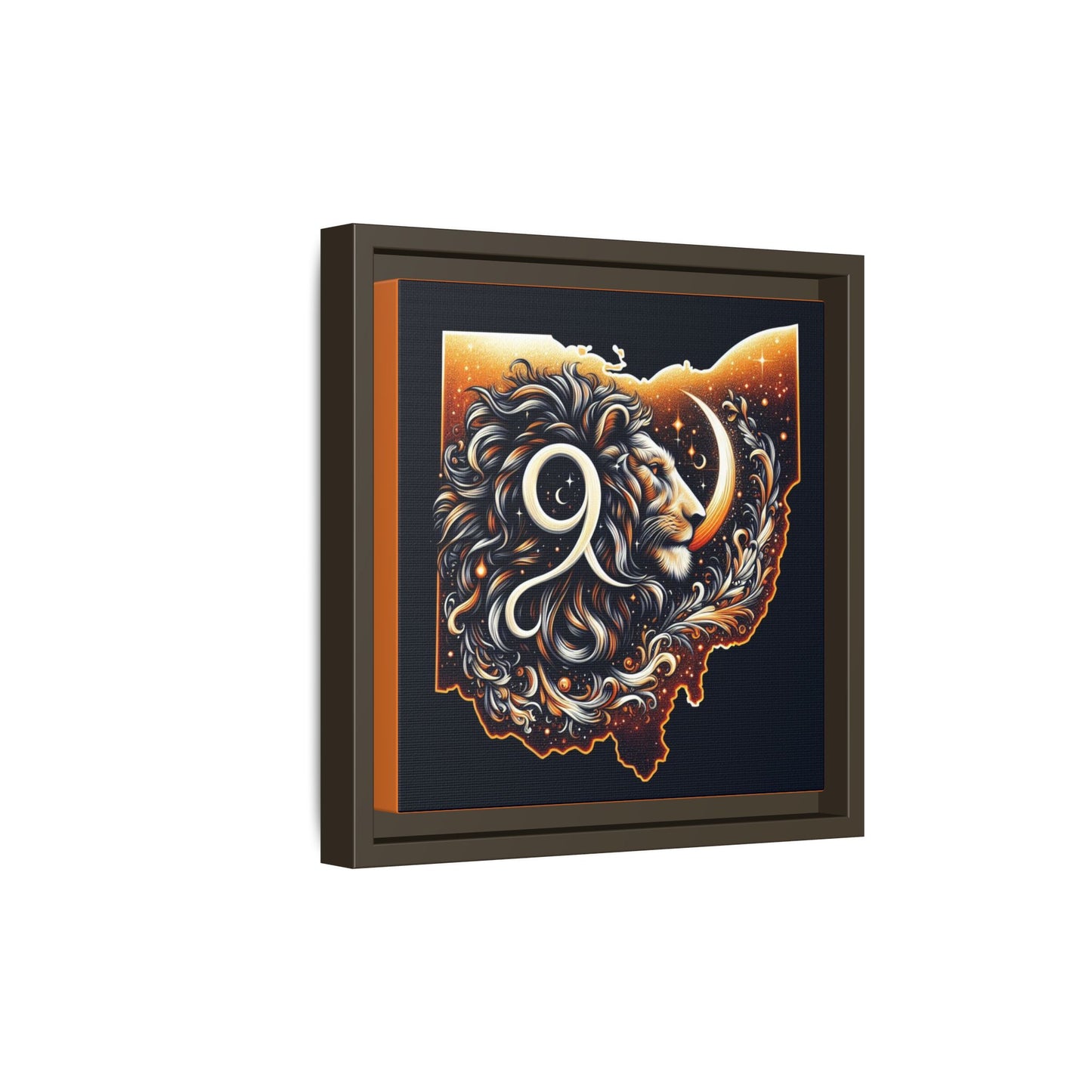 Ohio Leo Zodiac Print Matte Canvas, Framed (Multi-color)