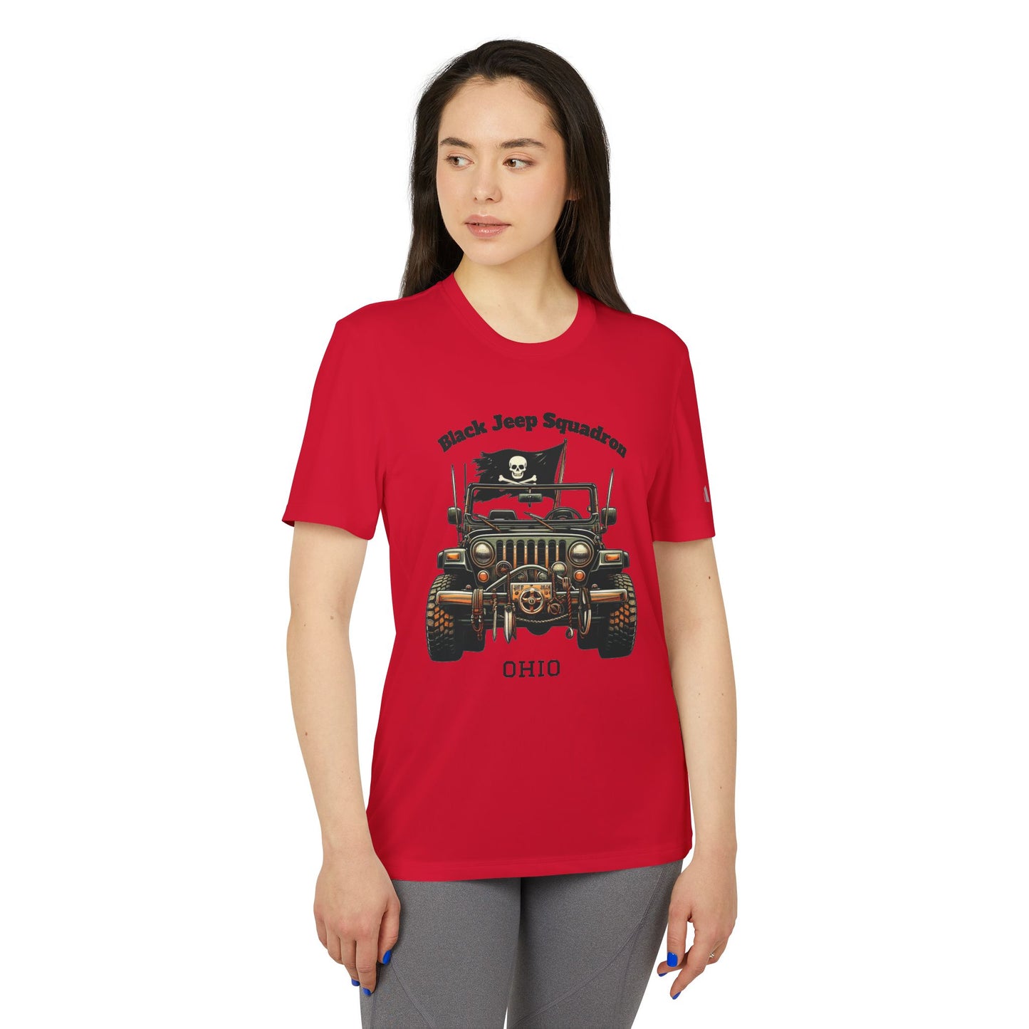 Adventure-Ready Unisex Sport T-Shirt - Black Jeep Squadron Design