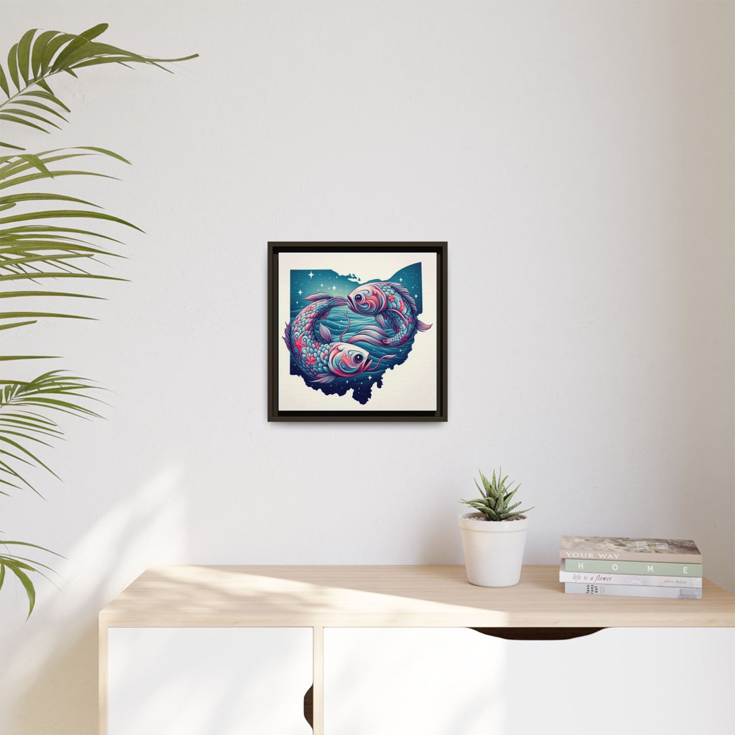 Vibrant Koi Fish Canvas Print - Framed Ohio Art