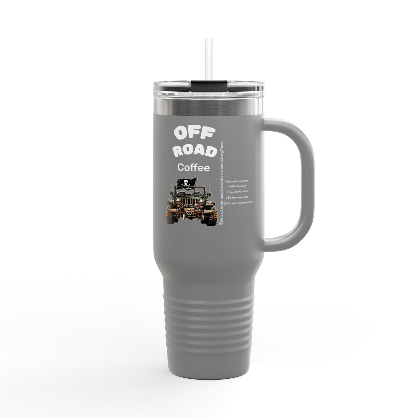 Off Road Insulated Travel Mug - 40oz Mug for Adventure Lovers, Road Trip Coffee Cup, Outdoor Camping Drinkware, Perfect Gift for Him