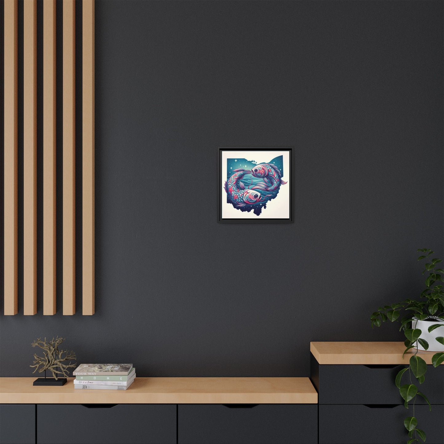 Vibrant Koi Fish Canvas Print - Framed Ohio Art