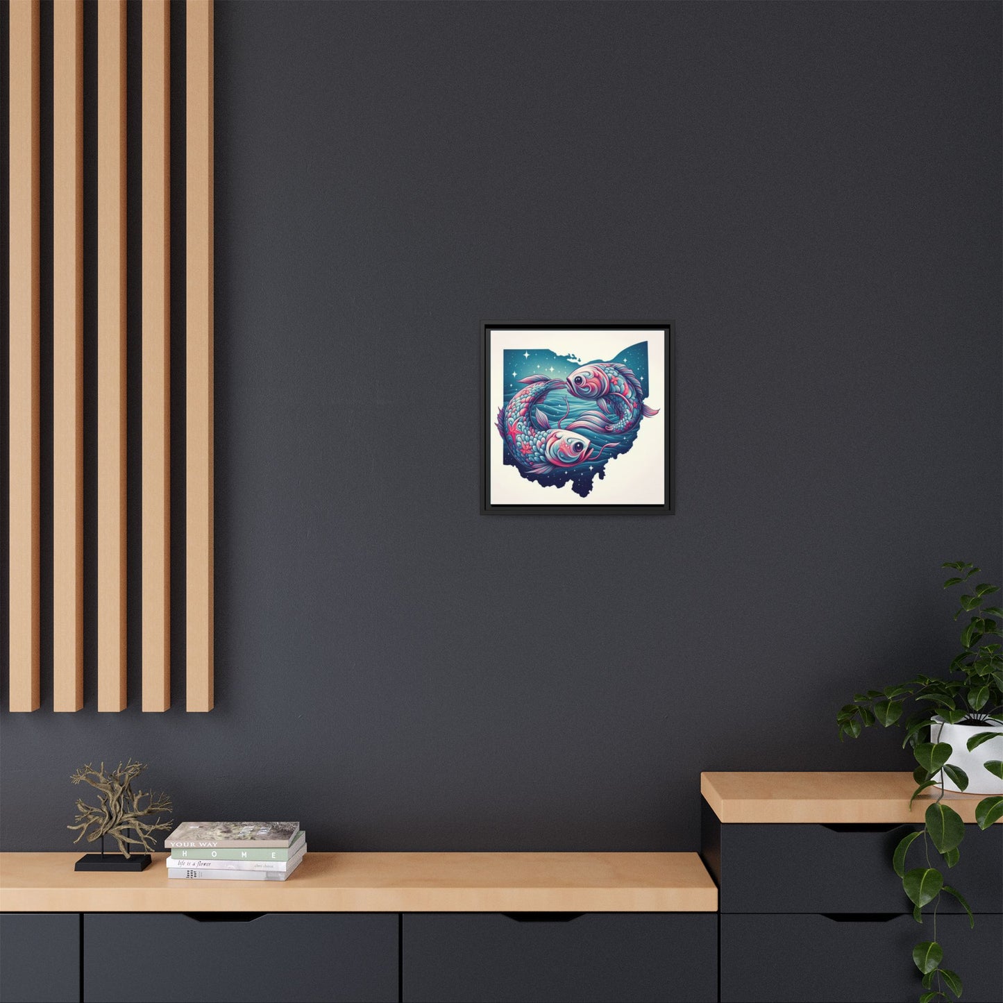 Vibrant Koi Fish Canvas Print - Framed Ohio Art
