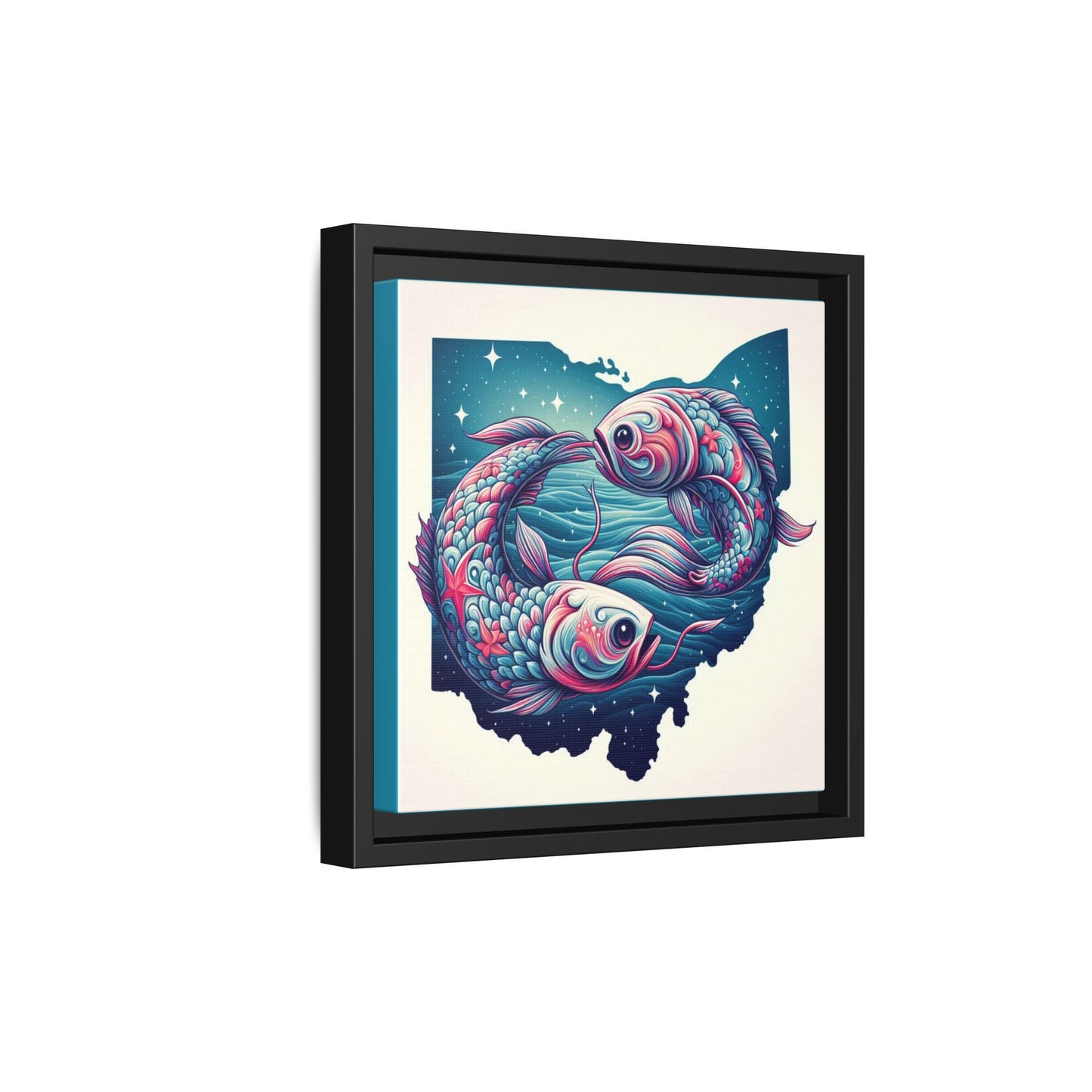 Vibrant Koi Fish Canvas Print - Framed Ohio Art