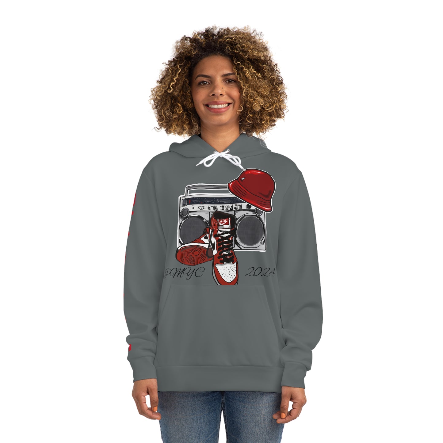 Old School PMYC - Grey Fashion Hoodie (AOP)