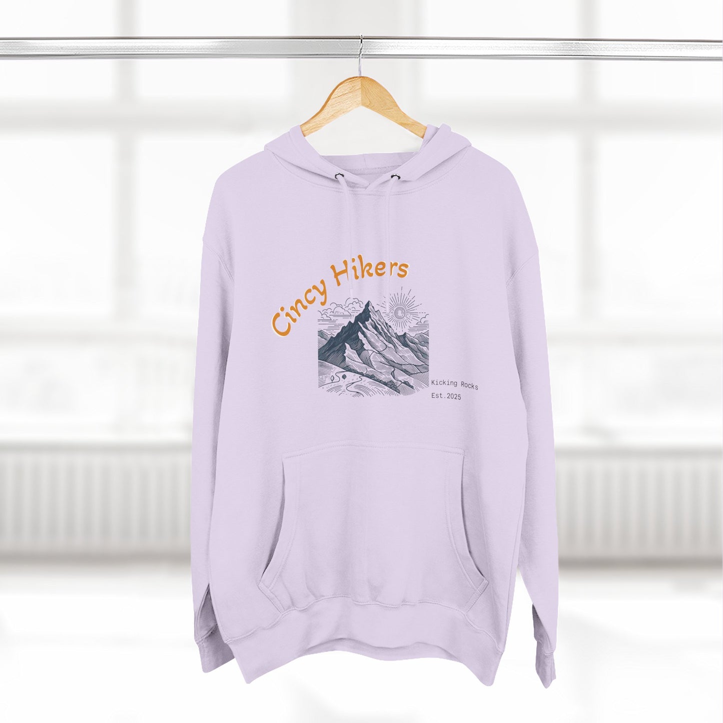 Cincy Hikers Fleece Hoodie, Cozy Mountain Apparel for Outdoor Lovers, Perfect Gift for Hikers, Camping, or Adventurers