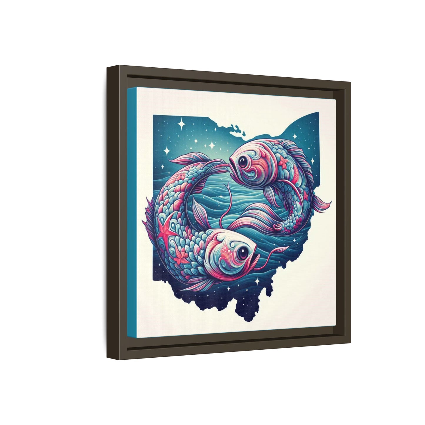 Vibrant Koi Fish Canvas Print - Framed Ohio Art