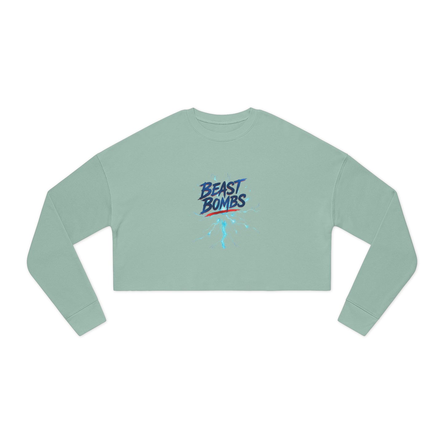 Beast Bombs Women's Cropped Sweatshirt, Casual Streetwear, Workout Fashion, Gear for Her, Fall/Winter Style, Cozy Lounge Wear