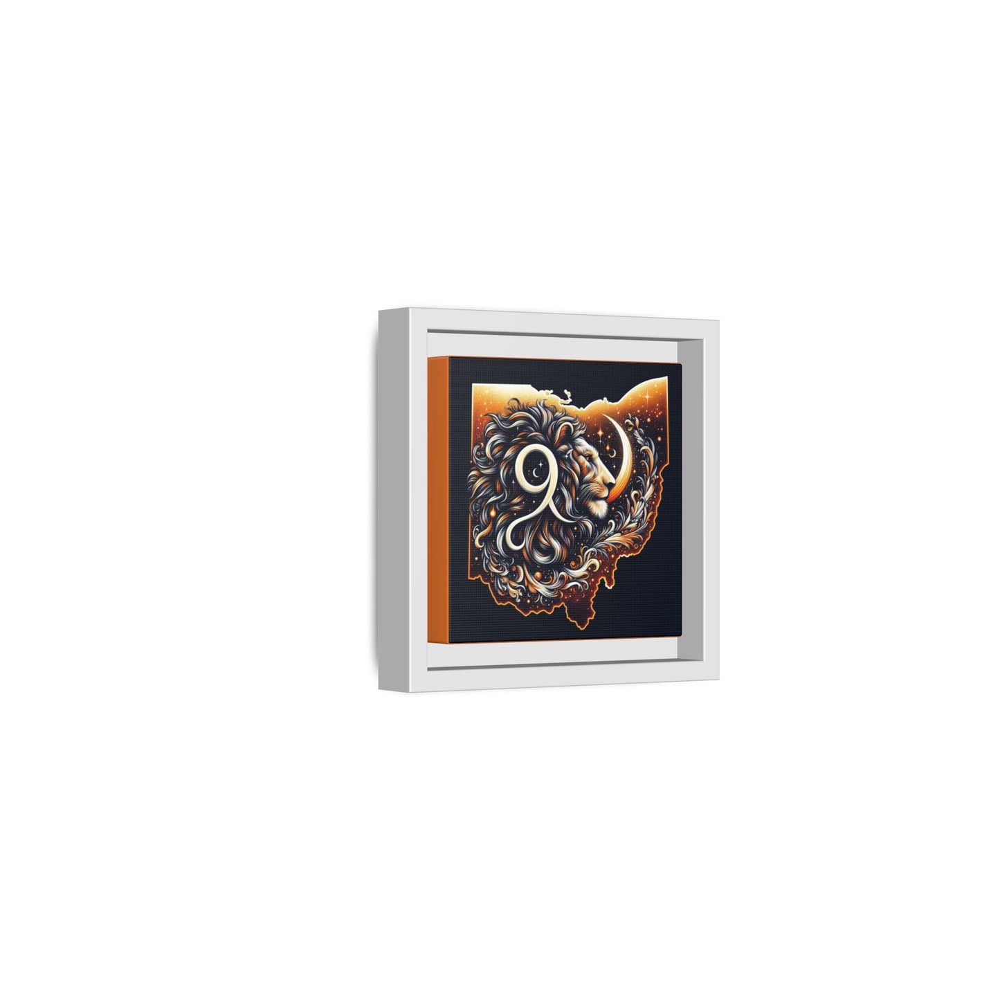 Ohio Leo Zodiac Print Matte Canvas, Framed (Multi-color)