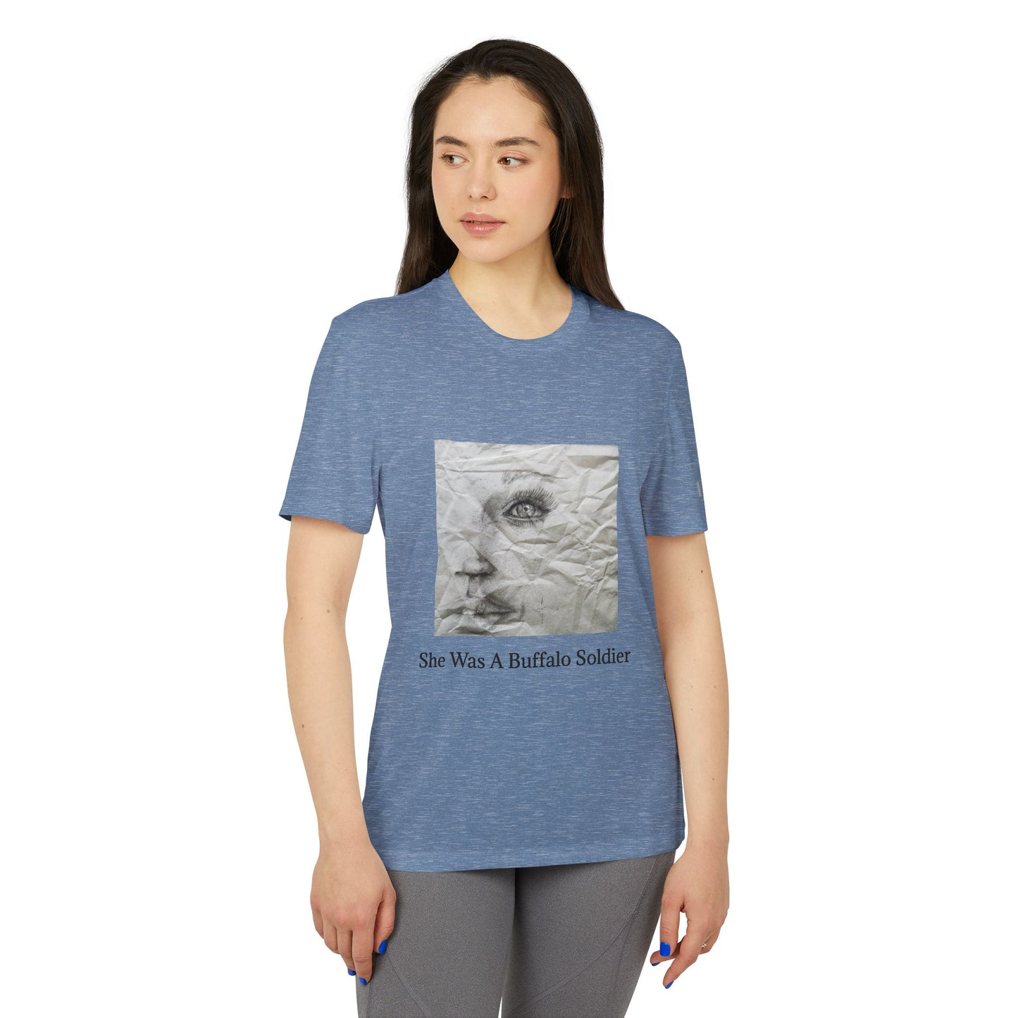 She Was A Buffalo Soldier Adidas Unisex Sport T-shirt