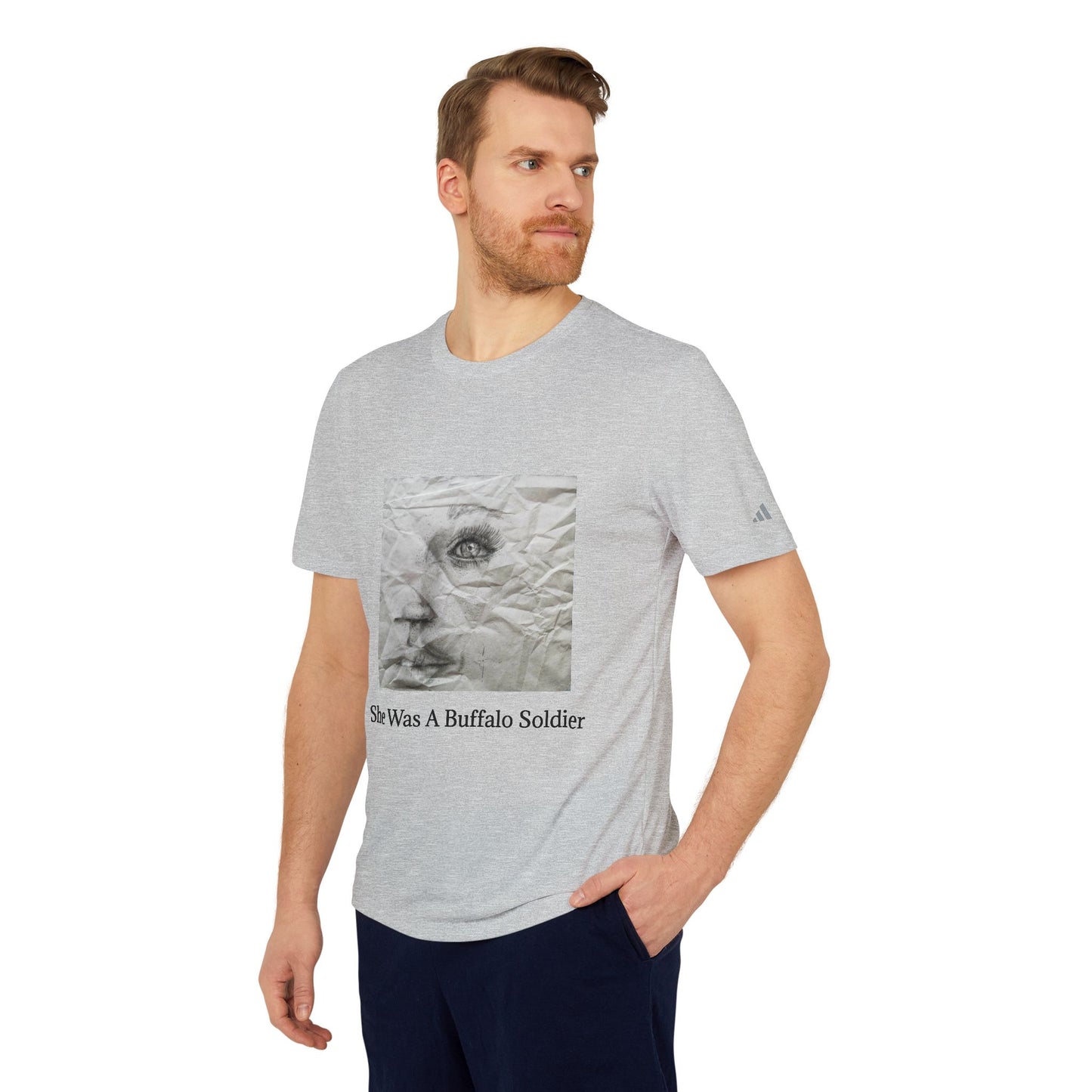 She Was A Buffalo Soldier Adidas Unisex Sport T-shirt