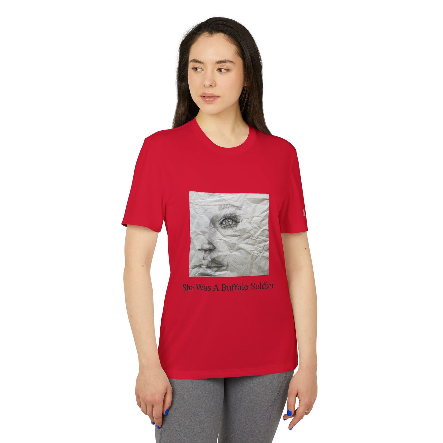 She Was A Buffalo Soldier Adidas Unisex Sport T-shirt