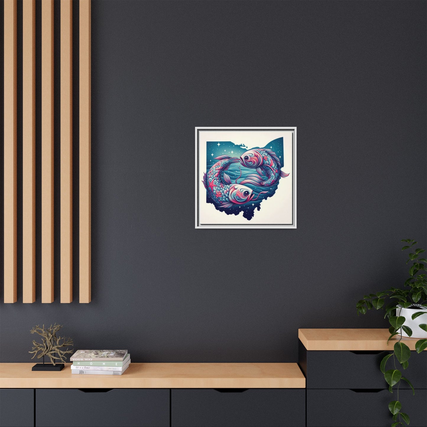 Vibrant Koi Fish Canvas Print - Framed Ohio Art
