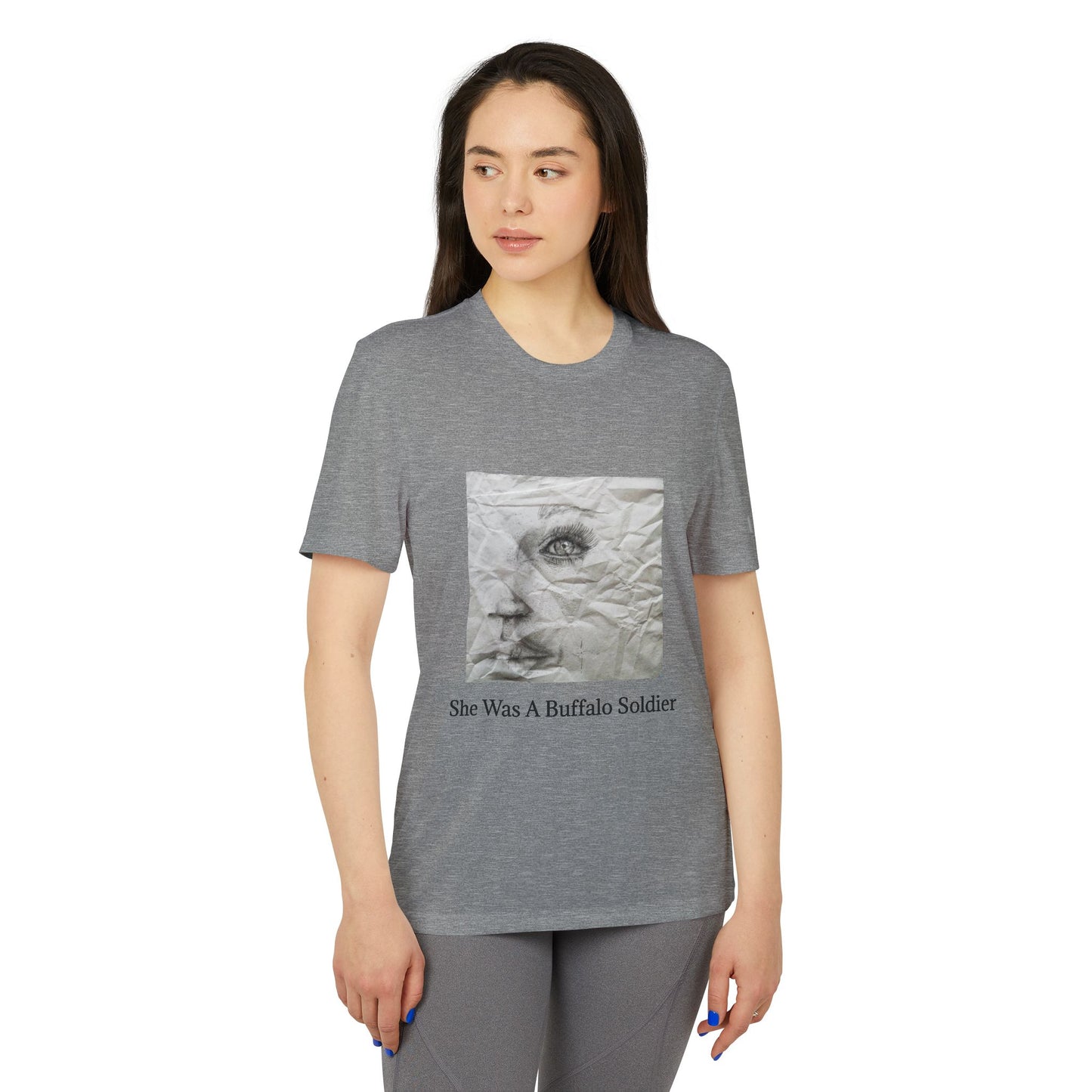 She Was A Buffalo Soldier Adidas Unisex Sport T-shirt