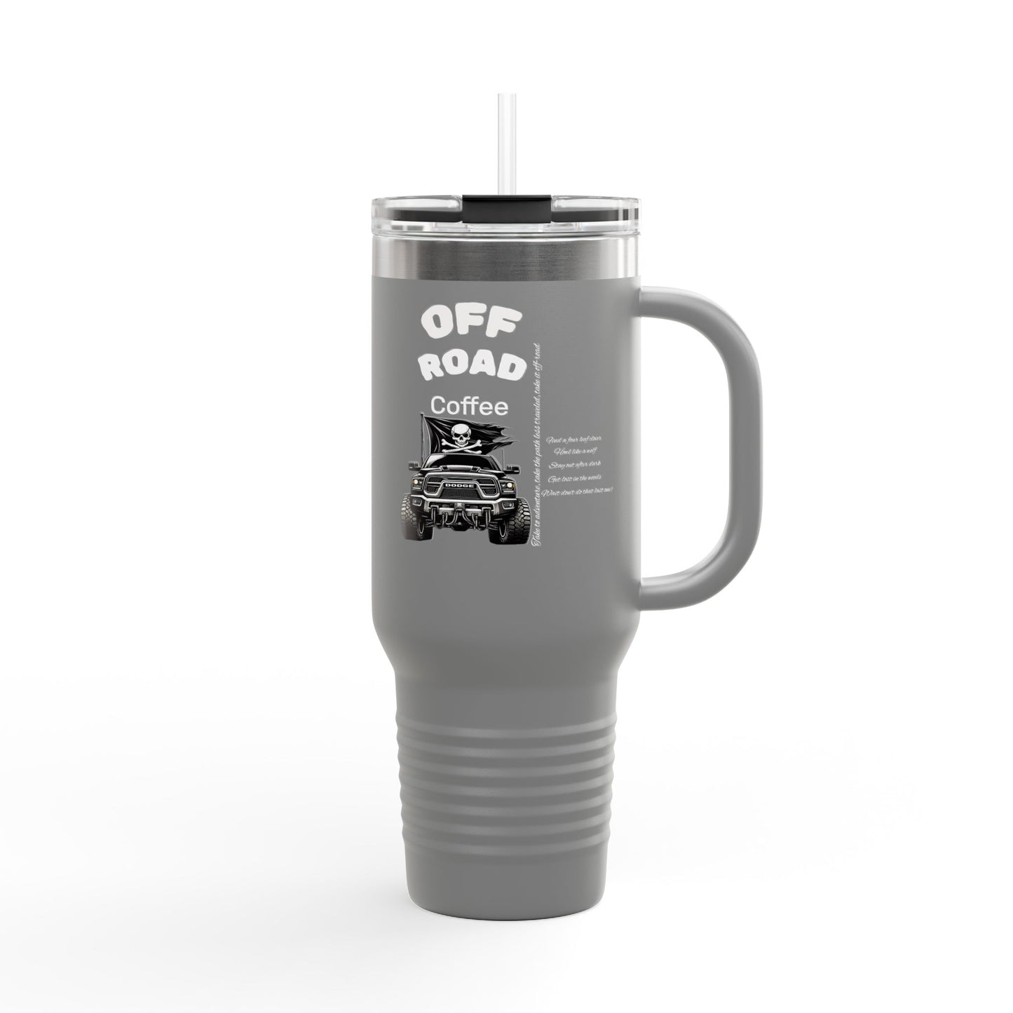 Truckin Off Road Insulated Travel Mug - 40oz Mug for Adventure Lovers, Road Trip Coffee Cup, Outdoor Camping Drinkware, Perfect Gift for Him
