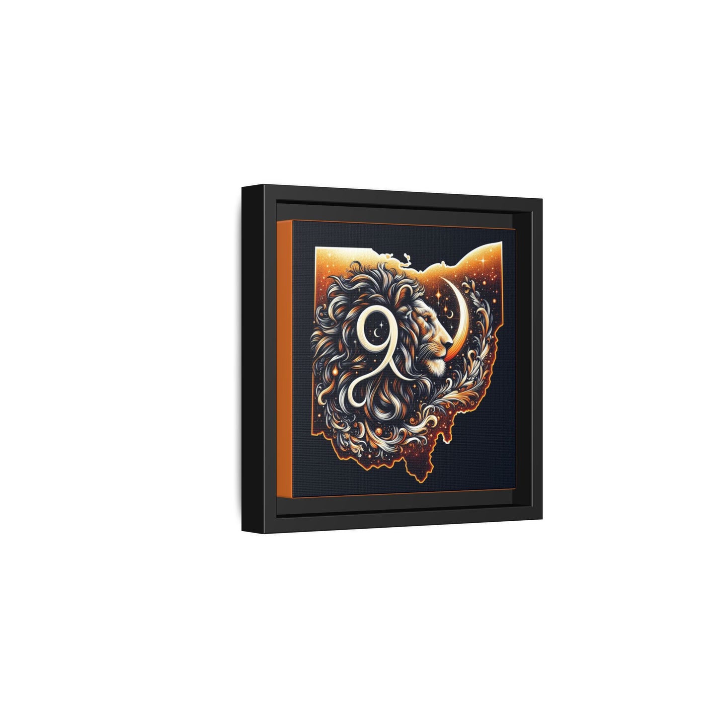 Ohio Leo Zodiac Print Matte Canvas, Framed (Multi-color)