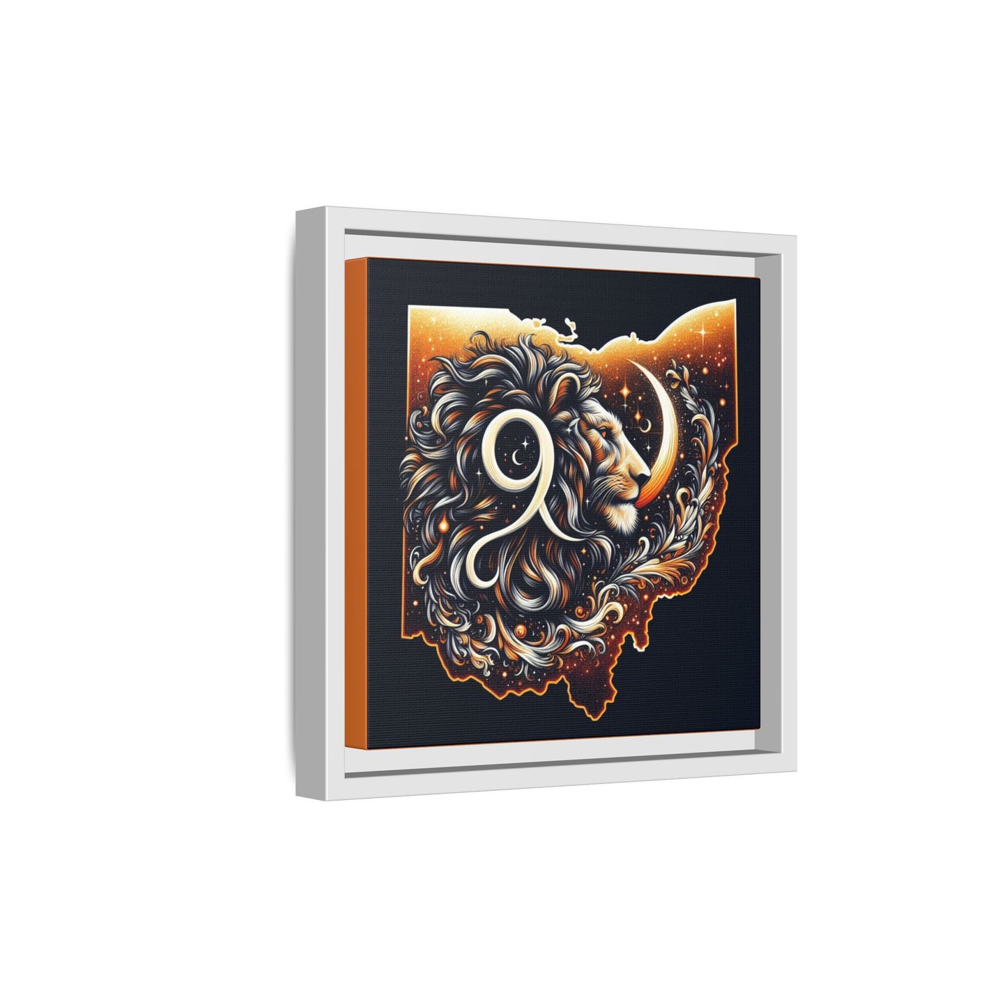 Ohio Leo Zodiac Print Matte Canvas, Framed (Multi-color)
