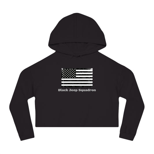 Black Jeep Squadron Women’s Cropped Hooded Sweatshirt