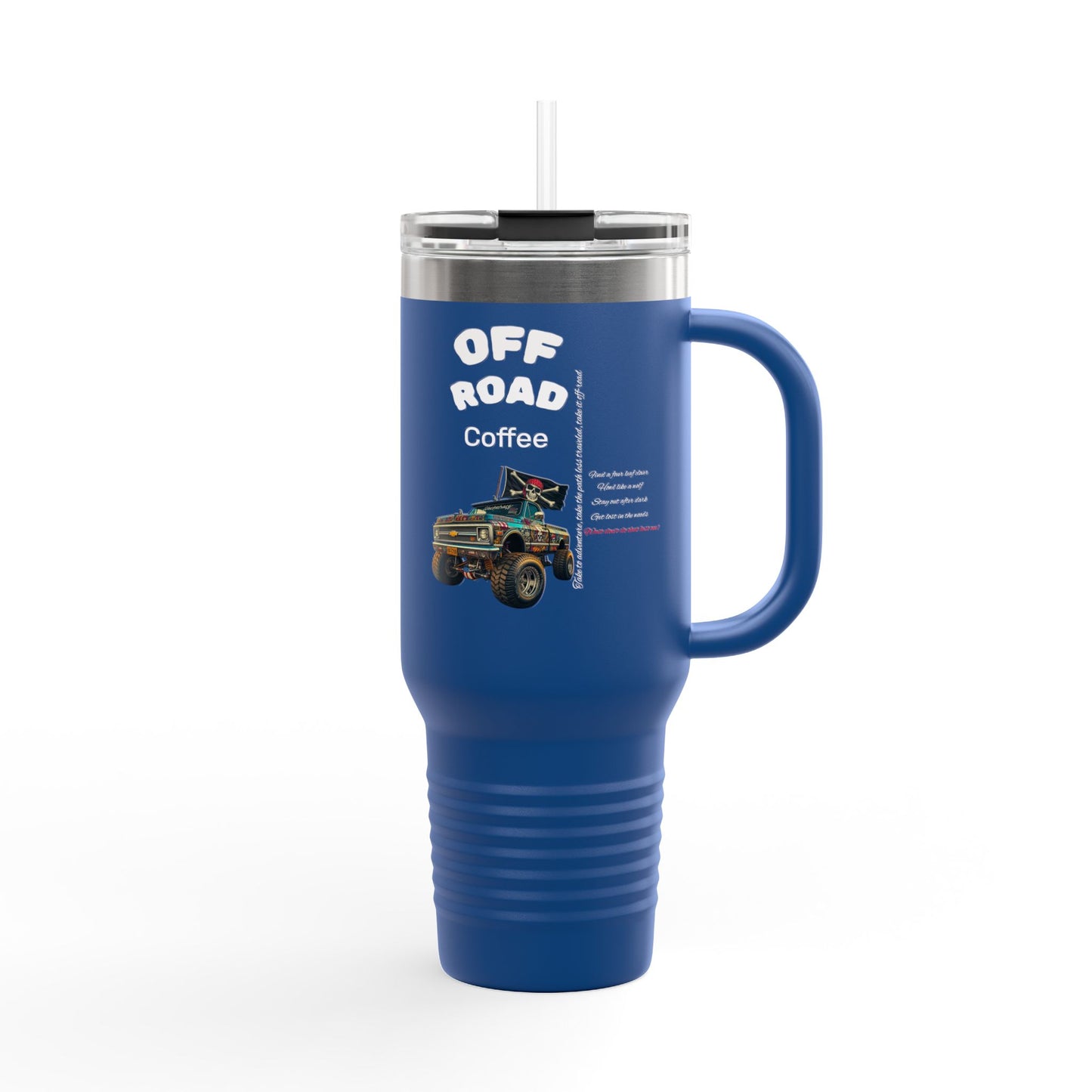 I Love Truckin Off Road Insulated Travel Mug - 40oz Mug for Adventure Lovers, Road Trip Coffee Cup, Outdoor Camping Drinkware, Perfect Gift for Him