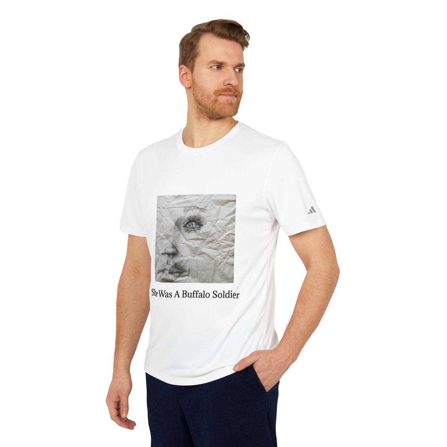 She Was A Buffalo Soldier Adidas Unisex Sport T-shirt