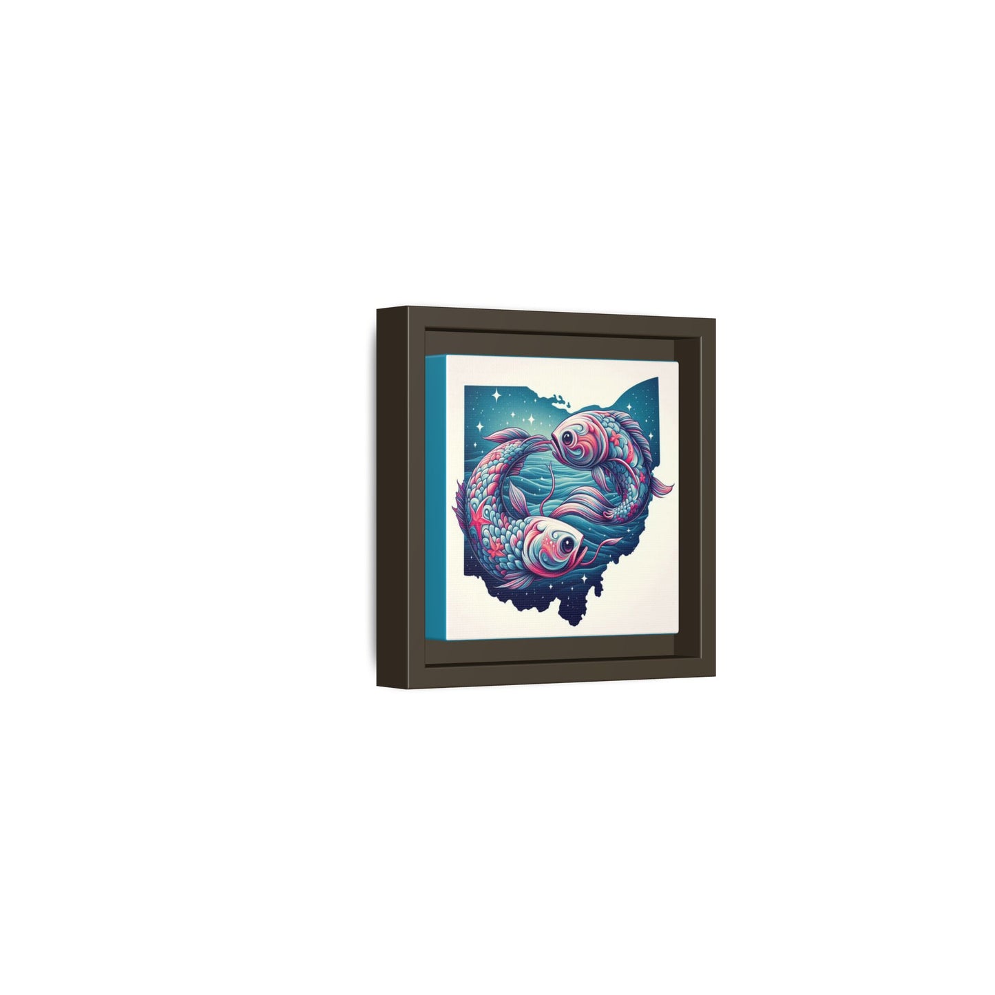 Vibrant Koi Fish Canvas Print - Framed Ohio Art