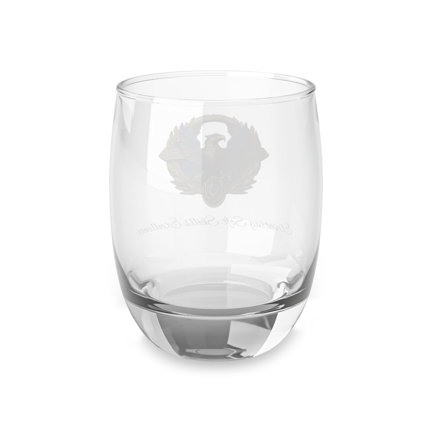 Blue Eagle Custom Whiskey Glass with Eagle Emblem - Perfect for Gifts, Collectors, Barware, Home Decor, Father's Day, Pub