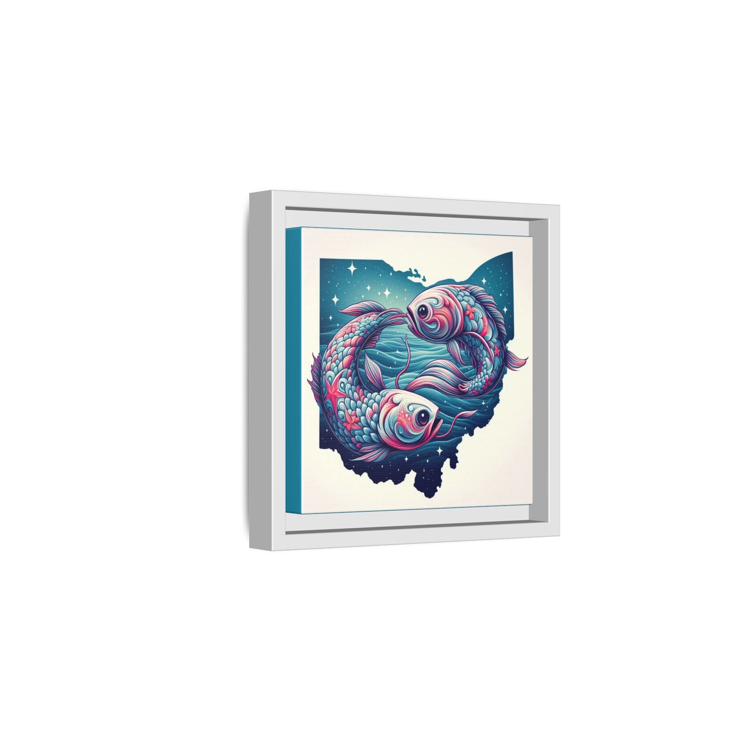 Vibrant Koi Fish Canvas Print - Framed Ohio Art