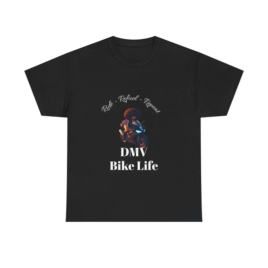 DMV Bike Life Graphic Tee, Unisex Cotton T-Shirt, Motorcycle Enthusiast Gift, Casual Ride Apparel, Biker Community Shirt