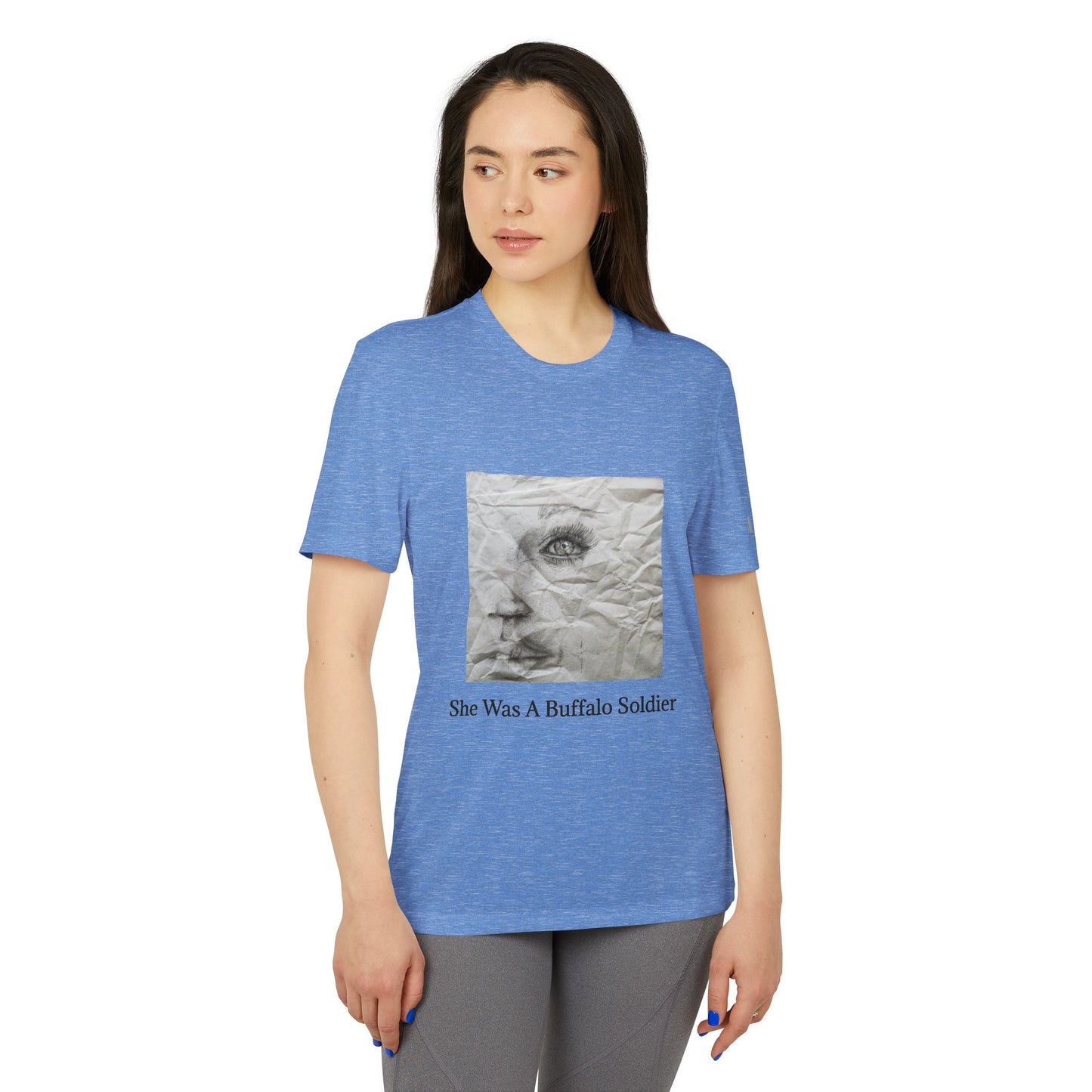 She Was A Buffalo Soldier Adidas Unisex Sport T-shirt
