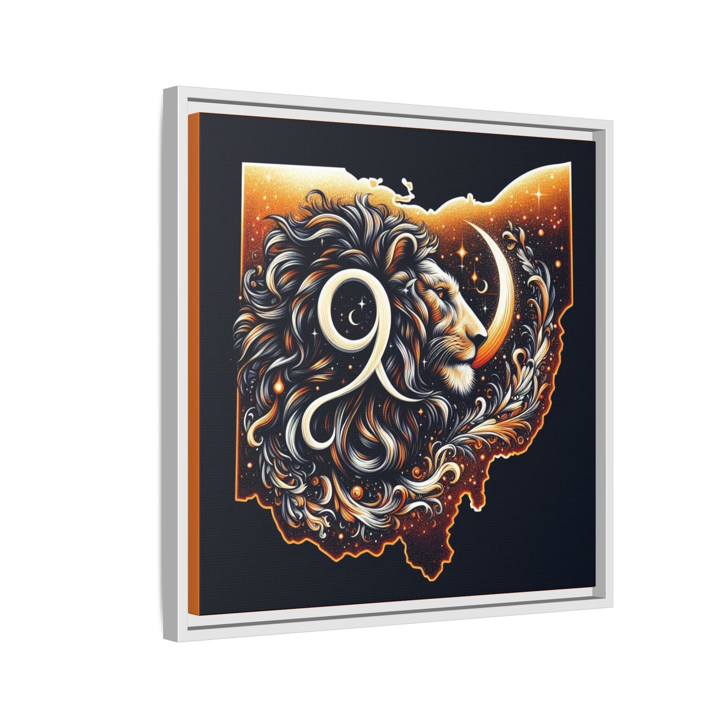 Ohio Leo Zodiac Print Matte Canvas, Framed (Multi-color)