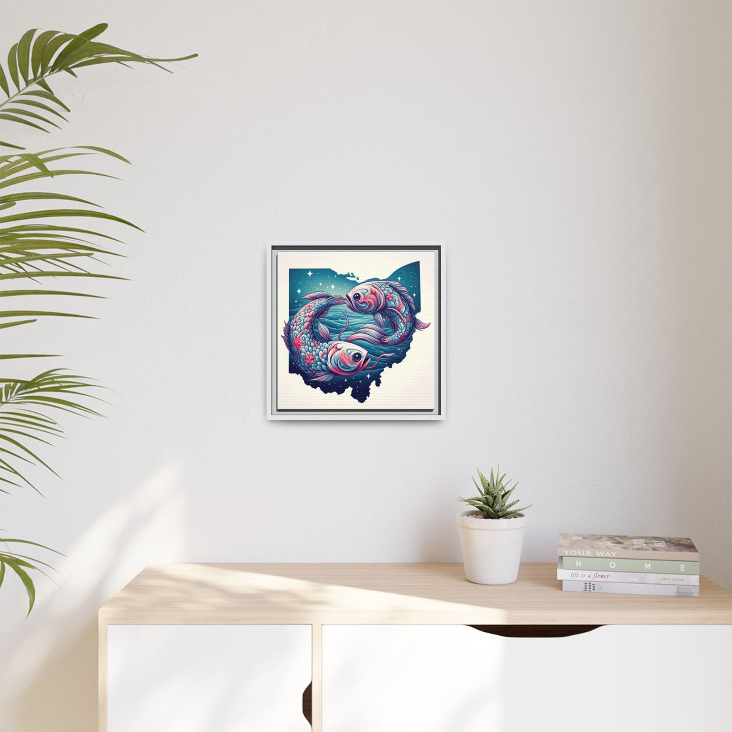 Vibrant Koi Fish Canvas Print - Framed Ohio Art