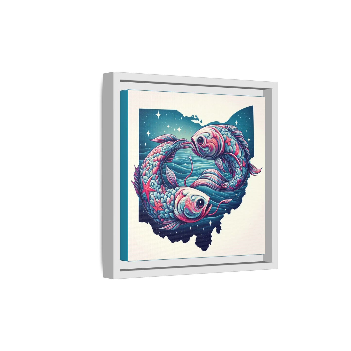 Vibrant Koi Fish Canvas Print - Framed Ohio Art