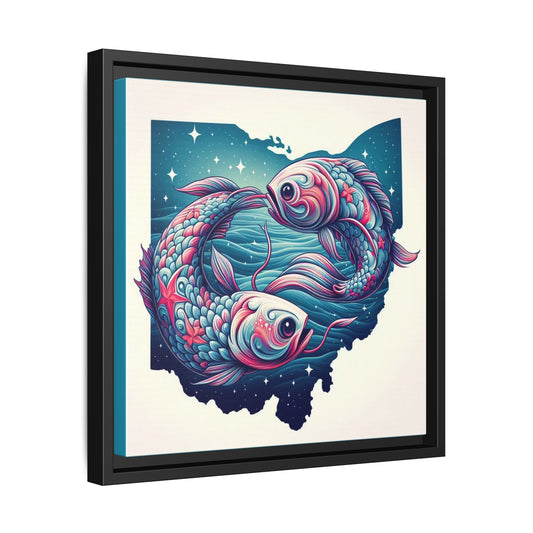 Vibrant Koi Fish Canvas Print - Framed Ohio Art