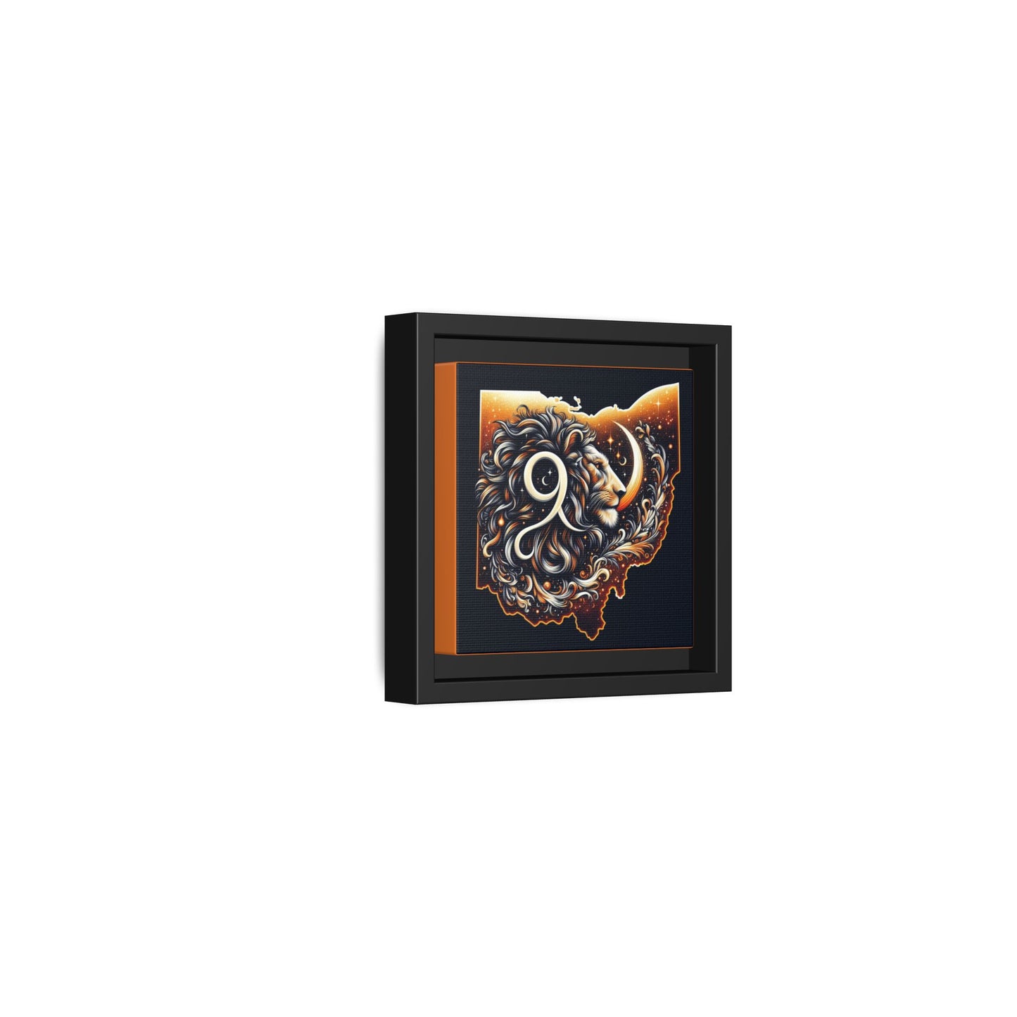 Ohio Leo Zodiac Print Matte Canvas, Framed (Multi-color)