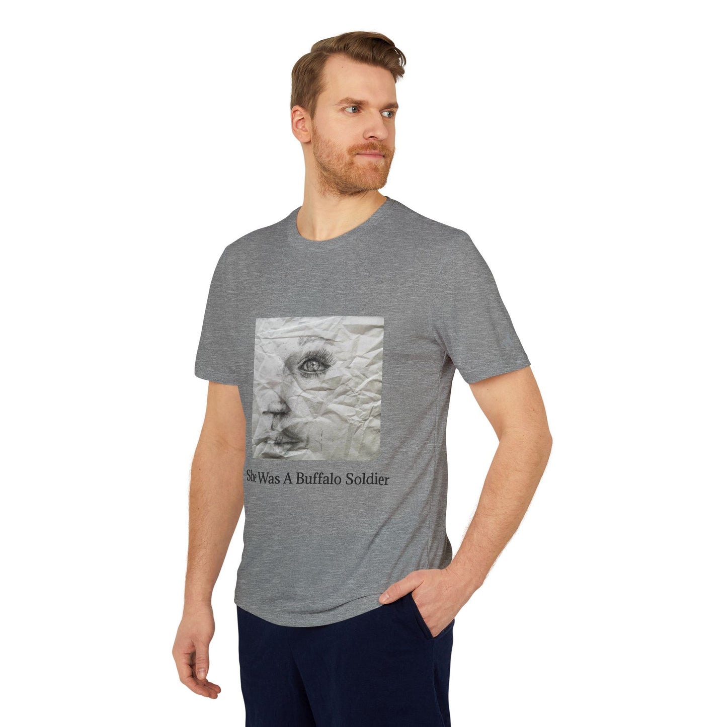 She Was A Buffalo Soldier Adidas Unisex Sport T-shirt