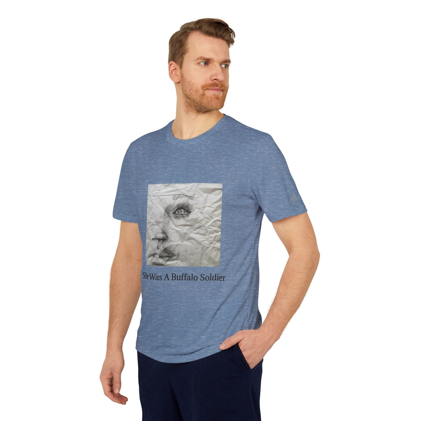 She Was A Buffalo Soldier Adidas Unisex Sport T-shirt