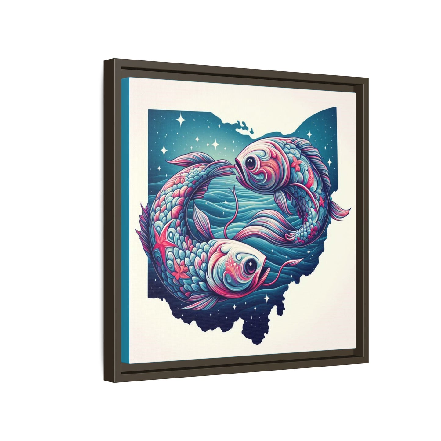 Vibrant Koi Fish Canvas Print - Framed Ohio Art