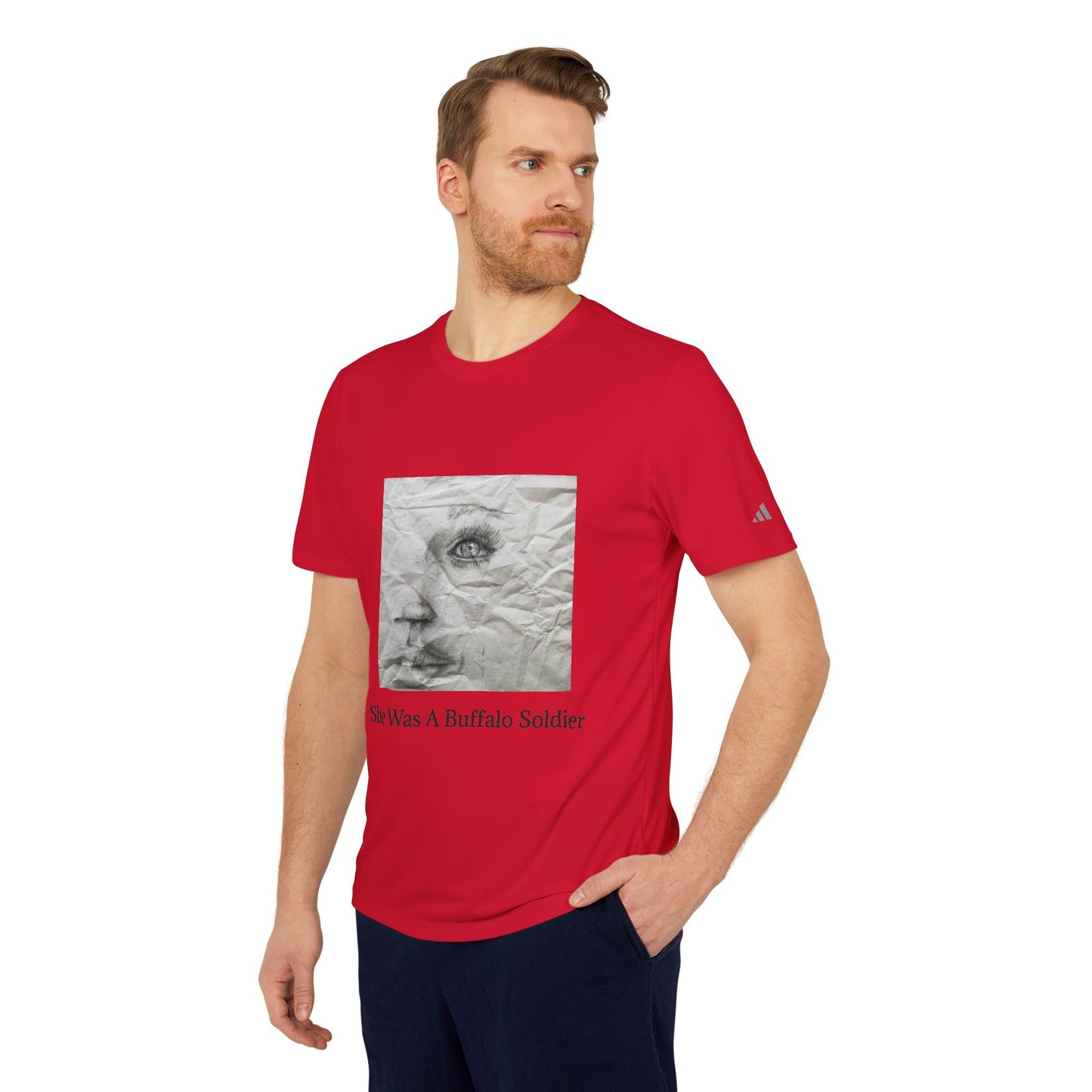 She Was A Buffalo Soldier Adidas Unisex Sport T-shirt