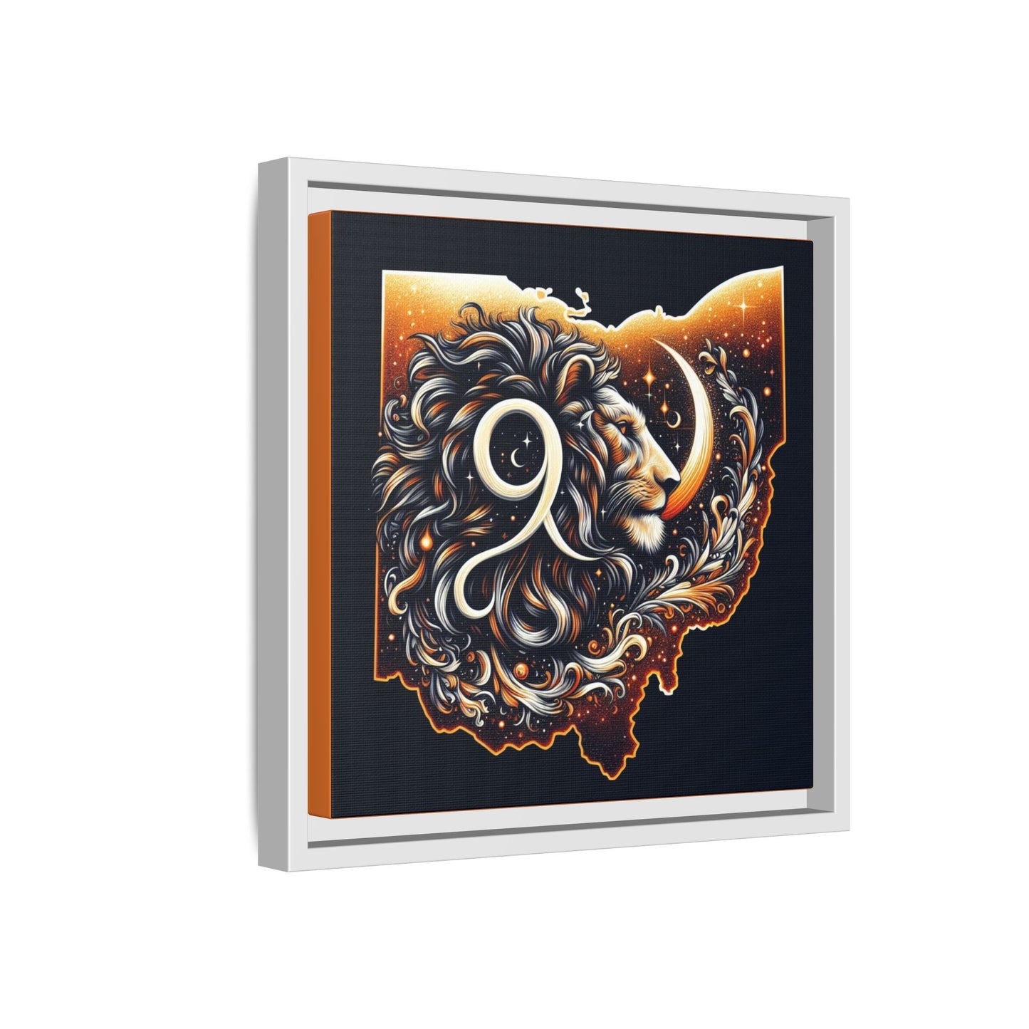 Ohio Leo Zodiac Print Matte Canvas, Framed (Multi-color)