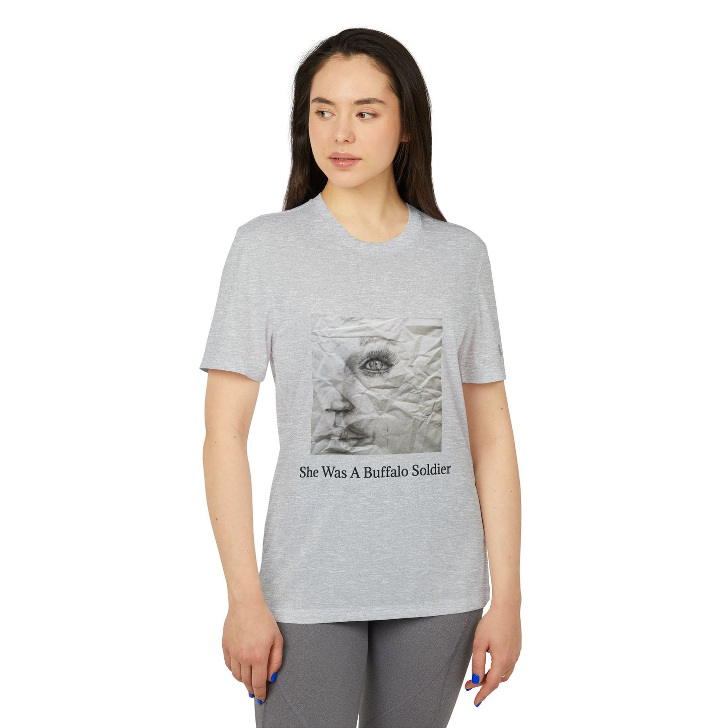 She Was A Buffalo Soldier Adidas Unisex Sport T-shirt
