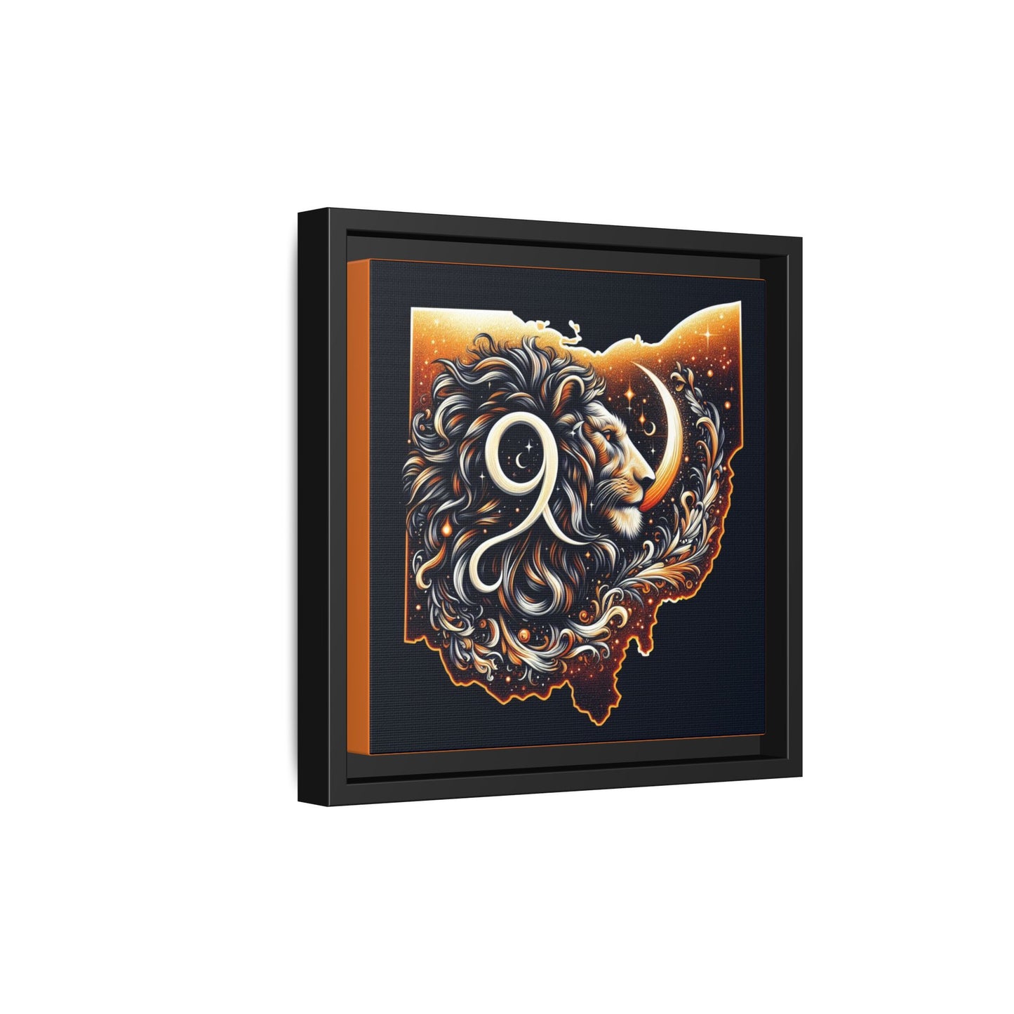 Ohio Leo Zodiac Print Matte Canvas, Framed (Multi-color)
