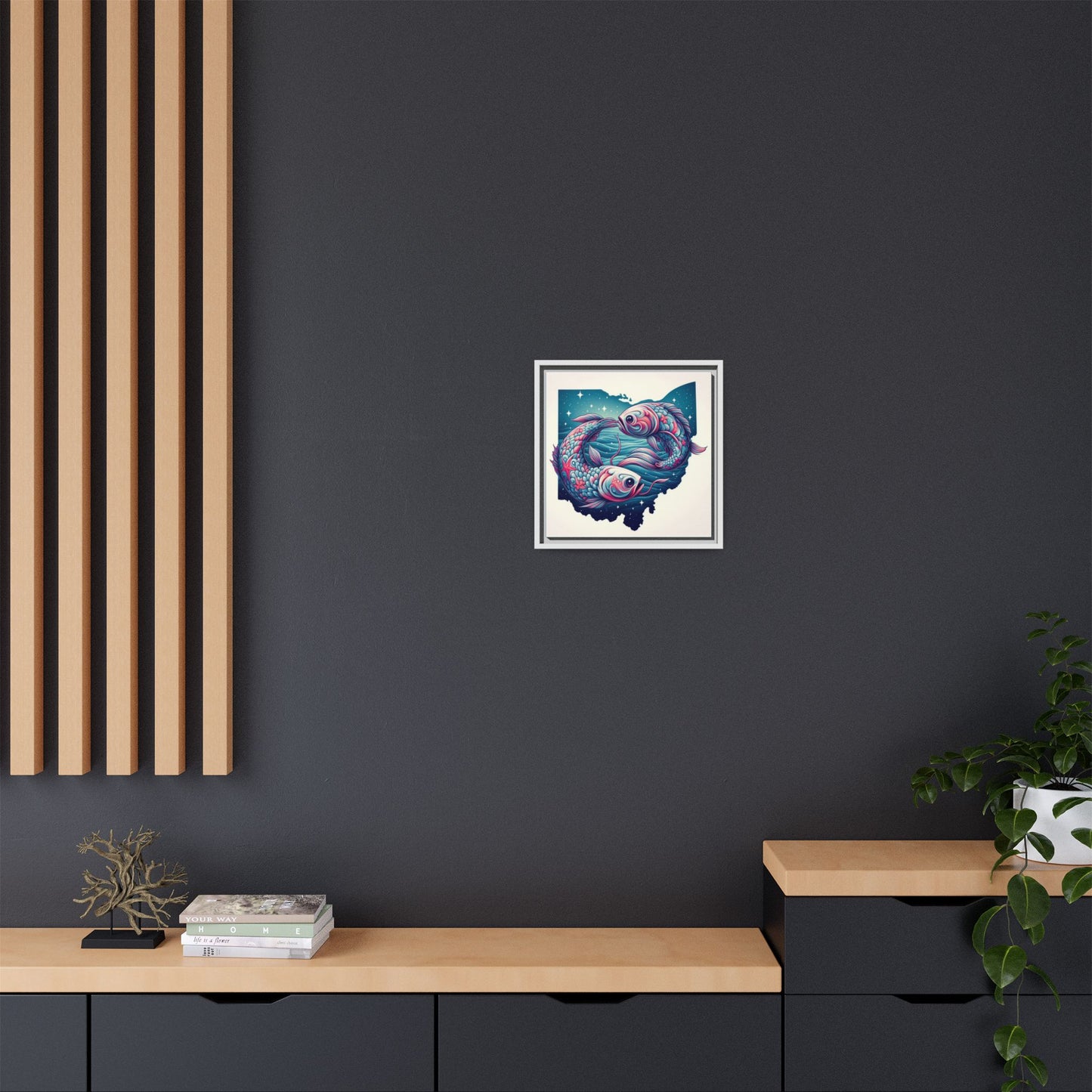 Vibrant Koi Fish Canvas Print - Framed Ohio Art