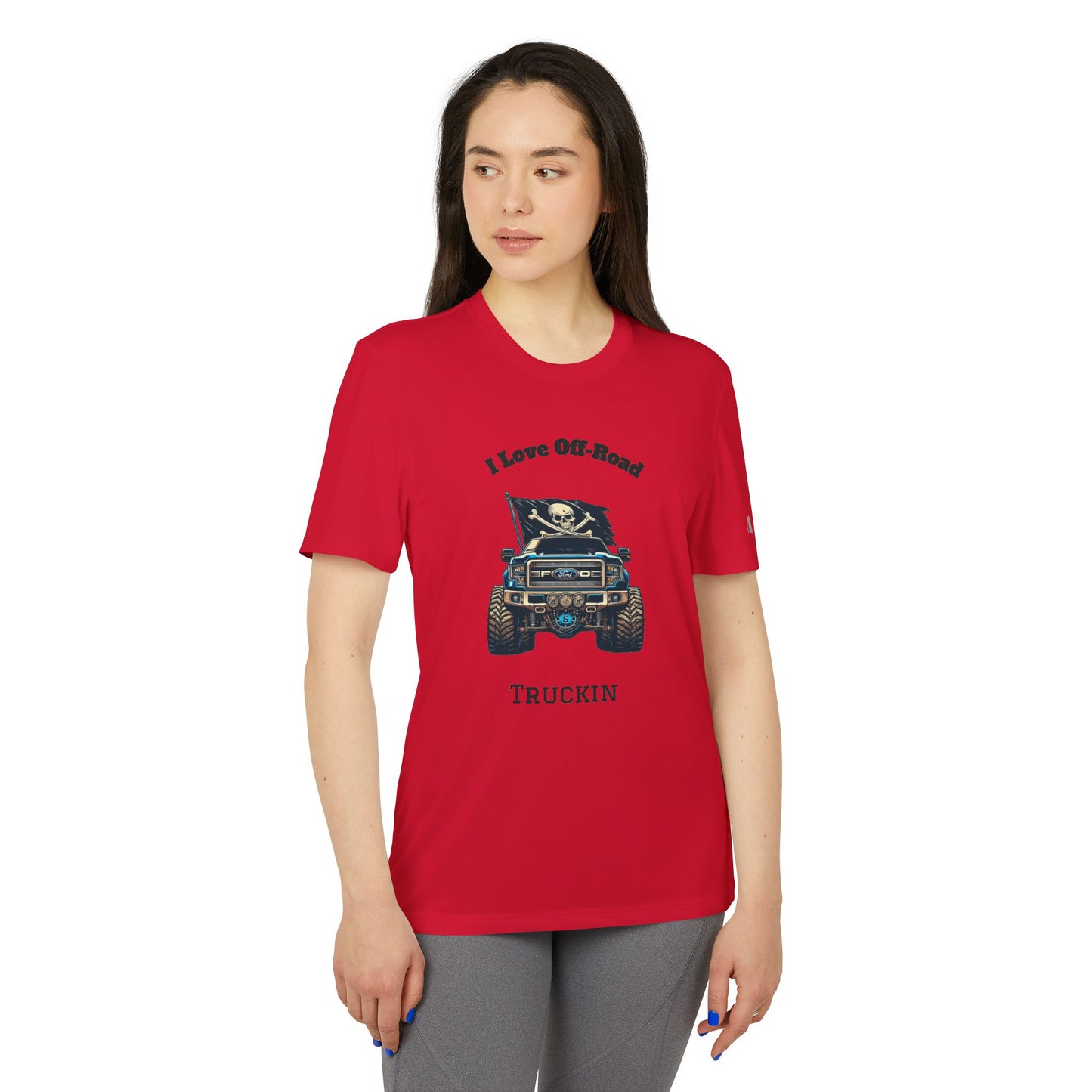 Off-Road Truckin Unisex Sport T-Shirt - Black Jeep Squadron Design