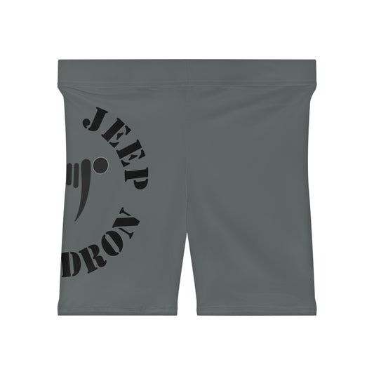 Black Jeep Squadron Right Side Women's Biker Shorts (AOP)